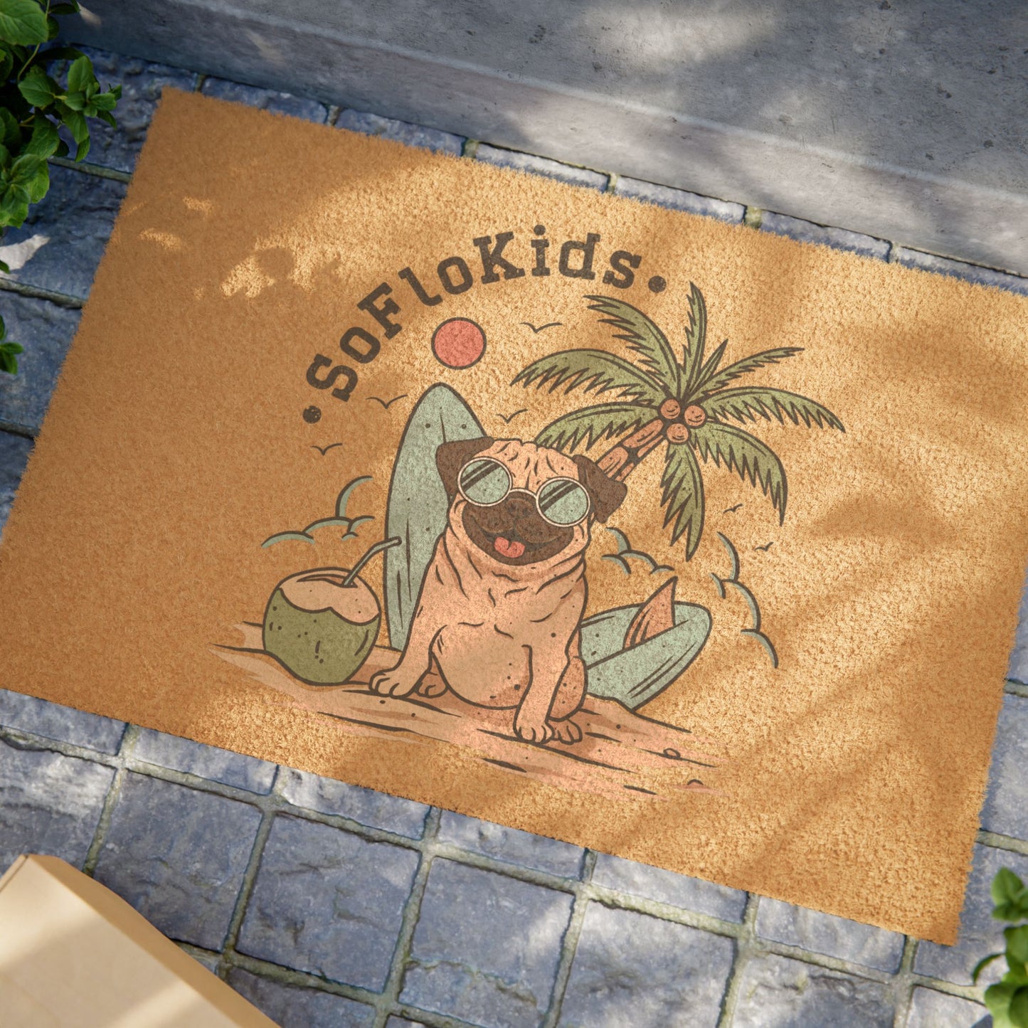 SFK “Pug on a Beach” Doormat