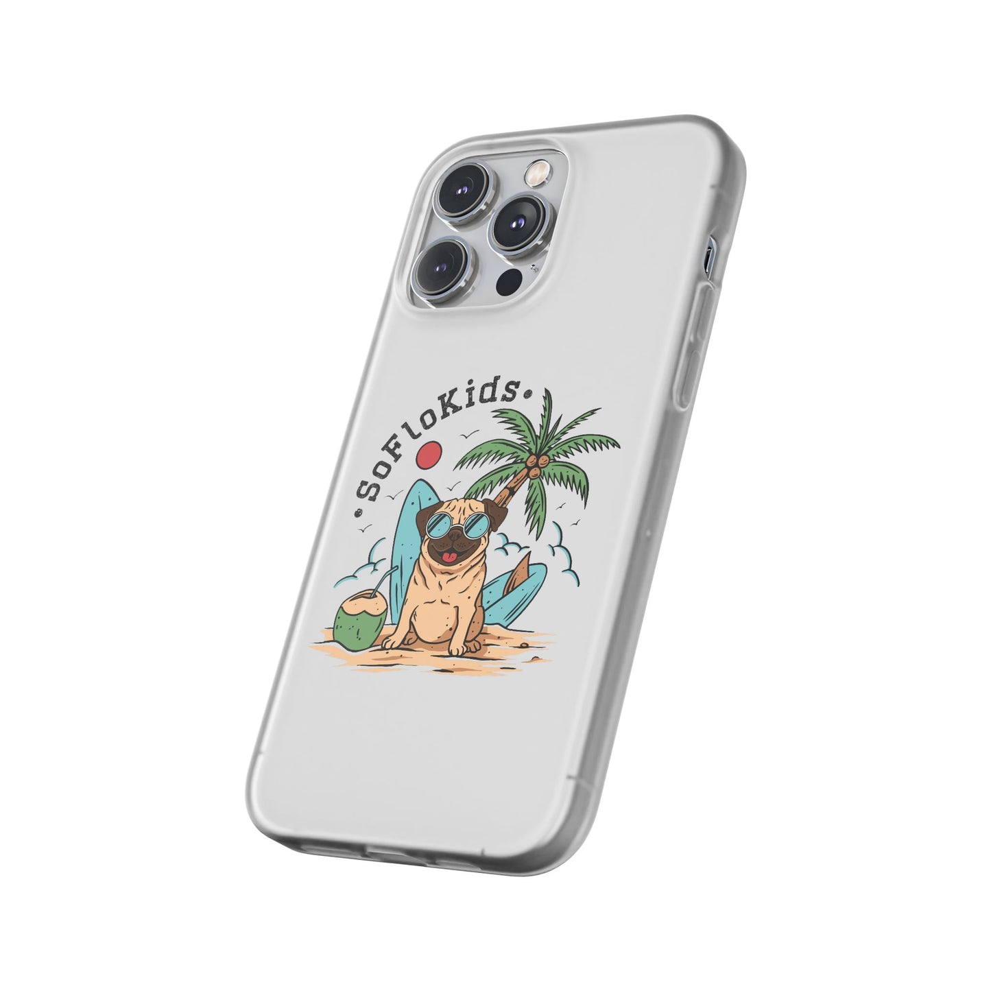 SFK “Pug on a Beach” Flexi Cases