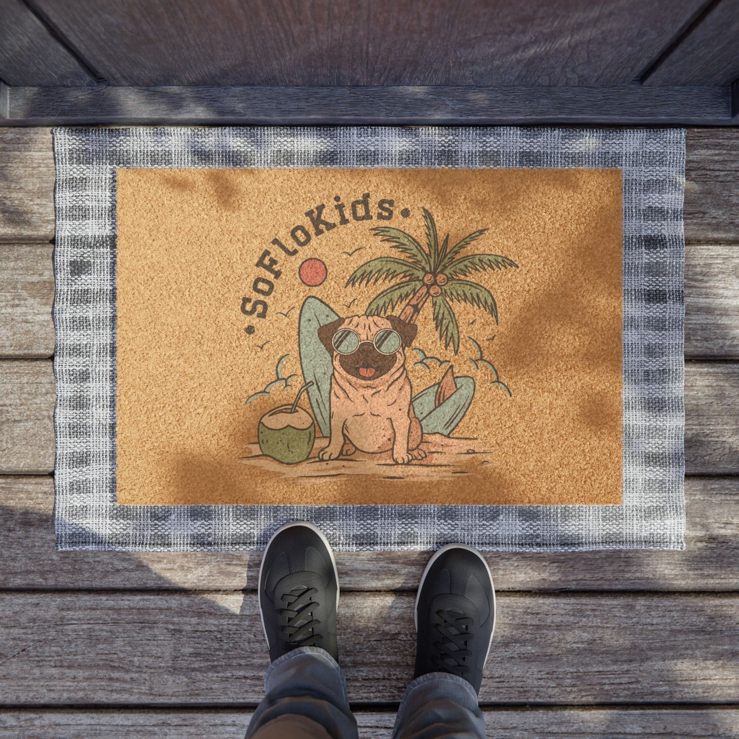 SFK “Pug on a Beach” Doormat