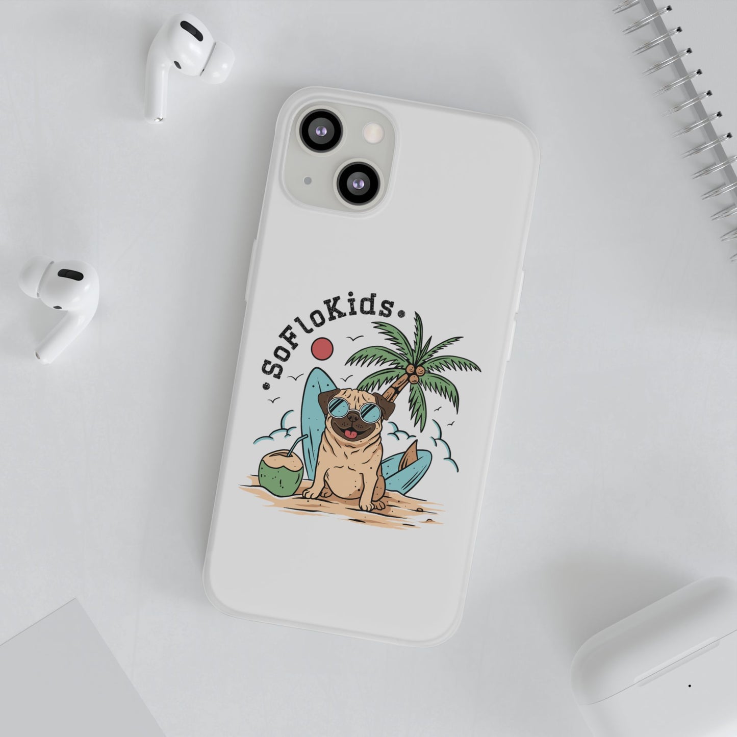 SFK “Pug on a Beach” Flexi Cases