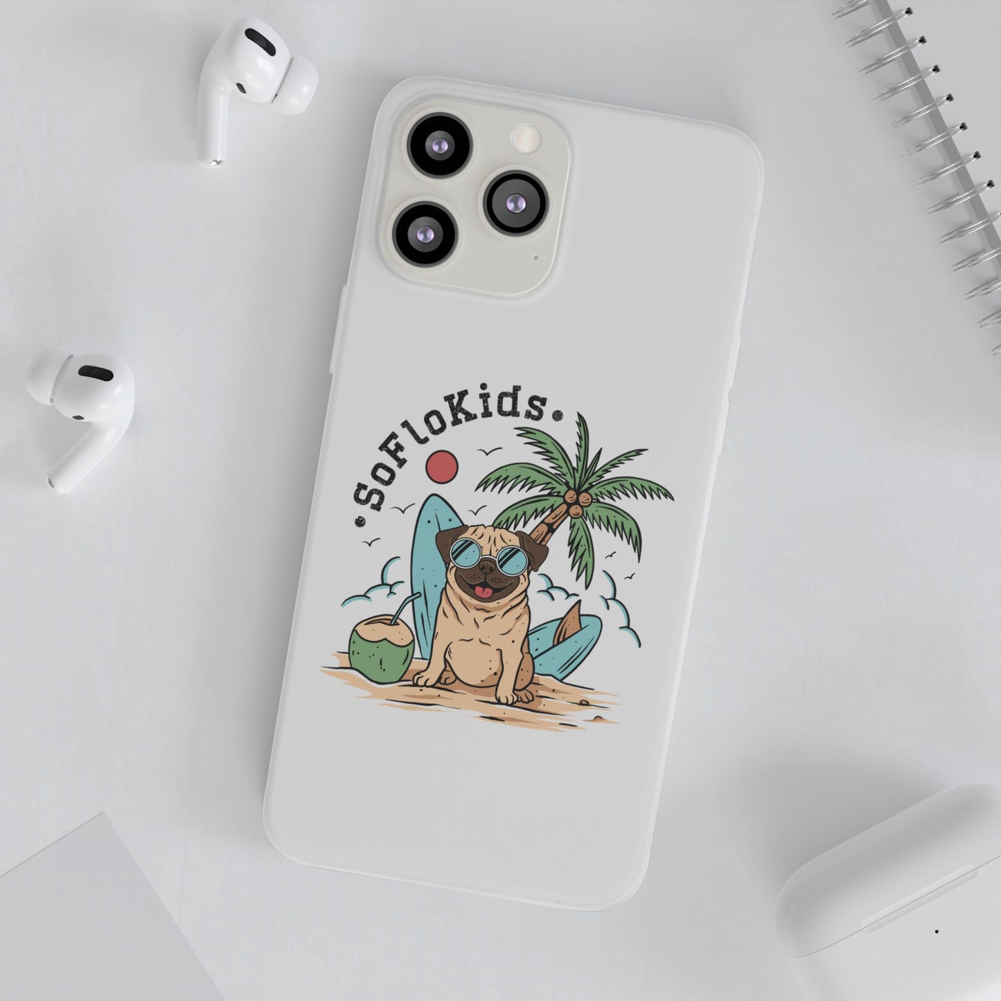 SFK “Pug on a Beach” Flexi Cases